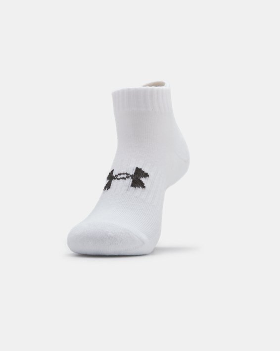 Unisex UA Core Low Cut 3-Pack Socks in White image number 6